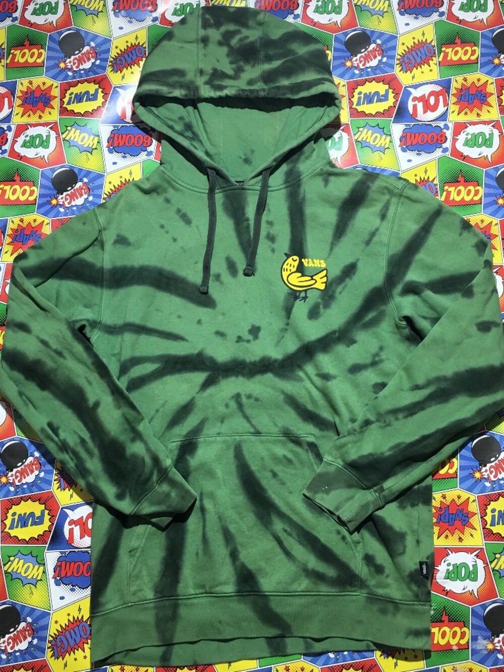 Vans Hoodie Pullover Green Small Vintage ( The Peaceful Outdoors )